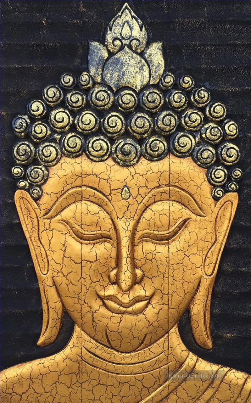 Buddha Kopf Skulpturenstil Buddhismus Ölgemälde